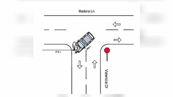 This visual representation of the crash was included in the DeKalb County police incident report.