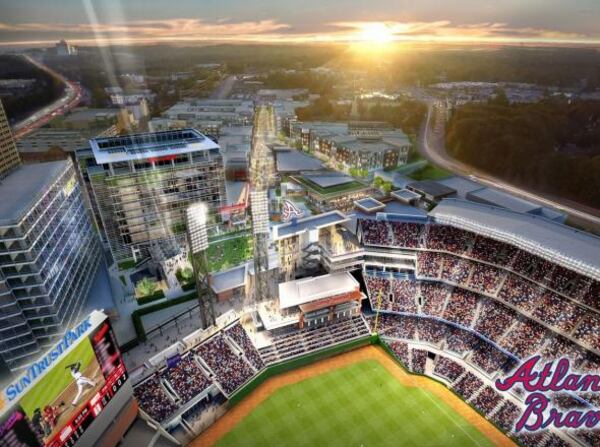 Take a peek at the scoreboard in the bottom left corner. (Courtesy Atlanta Braves)