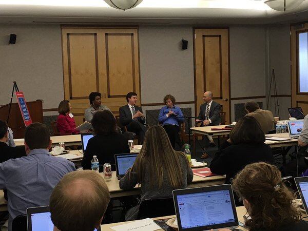 Fordham's Michael Petrilli both spoke and led a panel at a media forum Friday sponsored by the Georgia Partnership for Excellence in Education. (GPEE Photo)