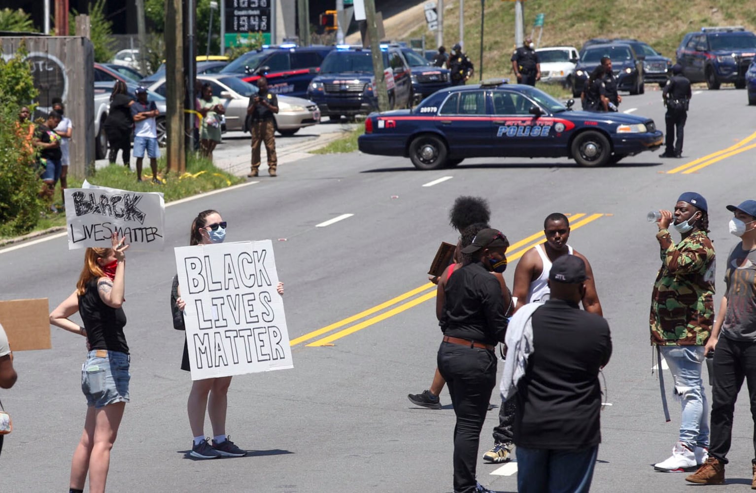 PHOTOS: Protesters gather in Atlanta over Friday’s police shooting