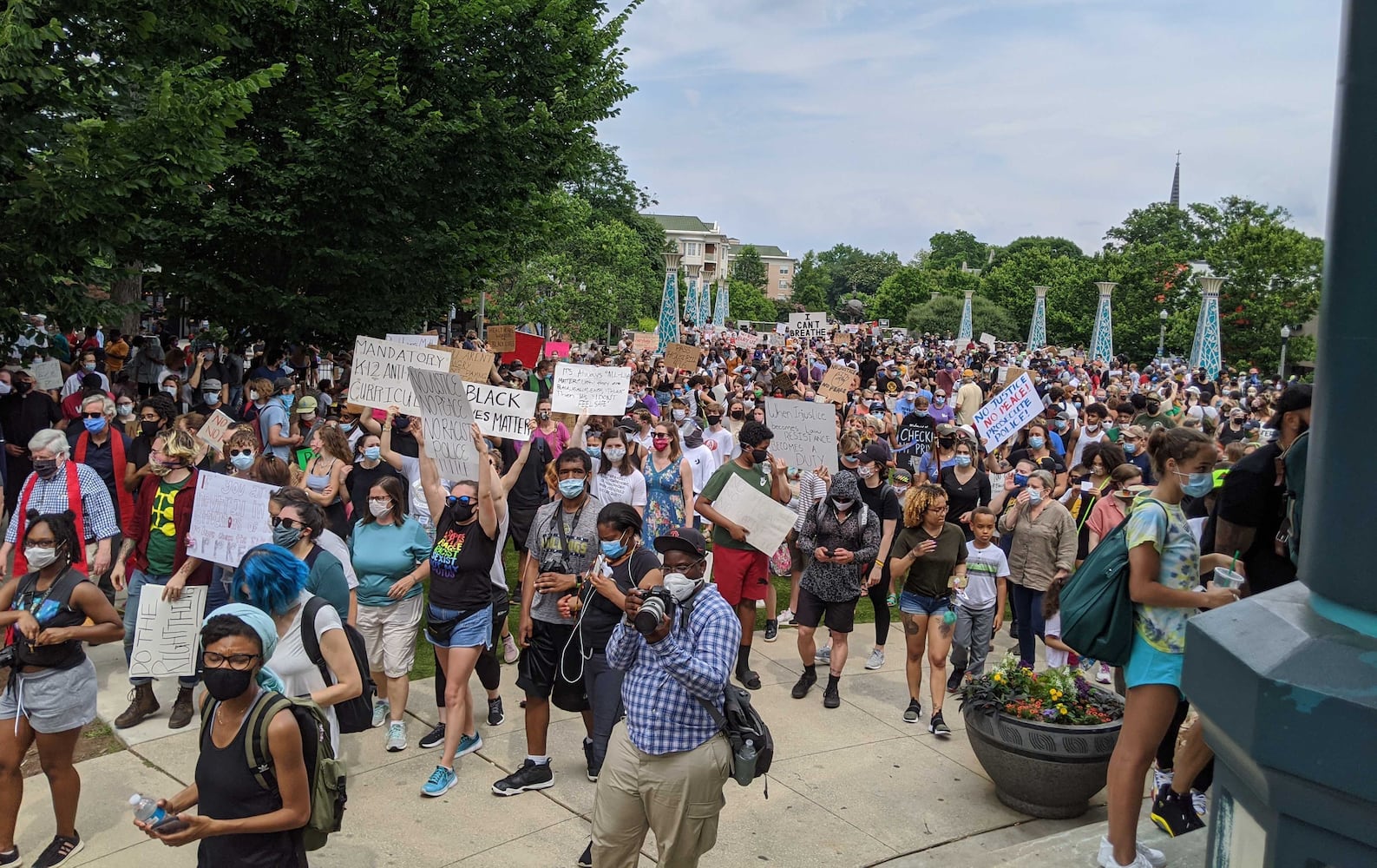 Peaceful protest against racism fills Decatur Square