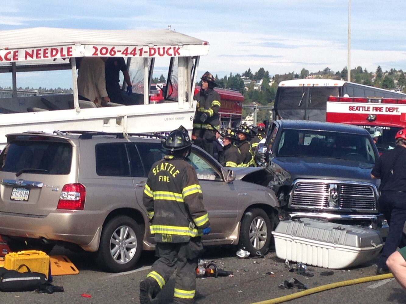 Ride the Ducks vehicle crashes with bus