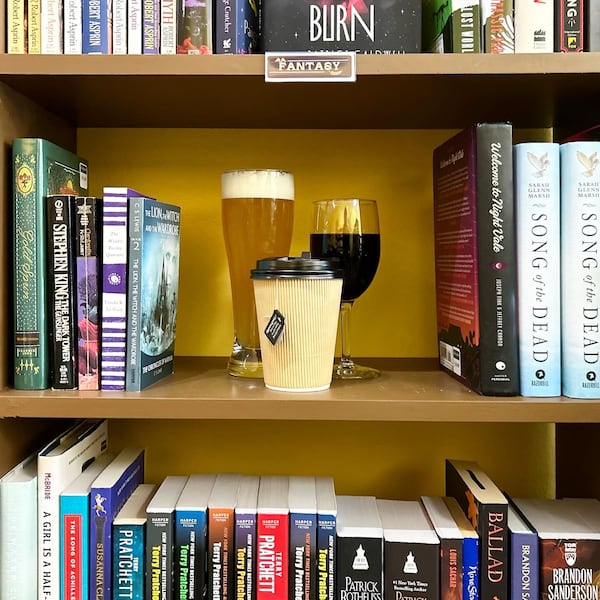 Books & Brew serves wine, beer and coffee in a comfortable setting where visitors can curl up in an armchair to read, sip and eat. Courtesy of Books & Brews