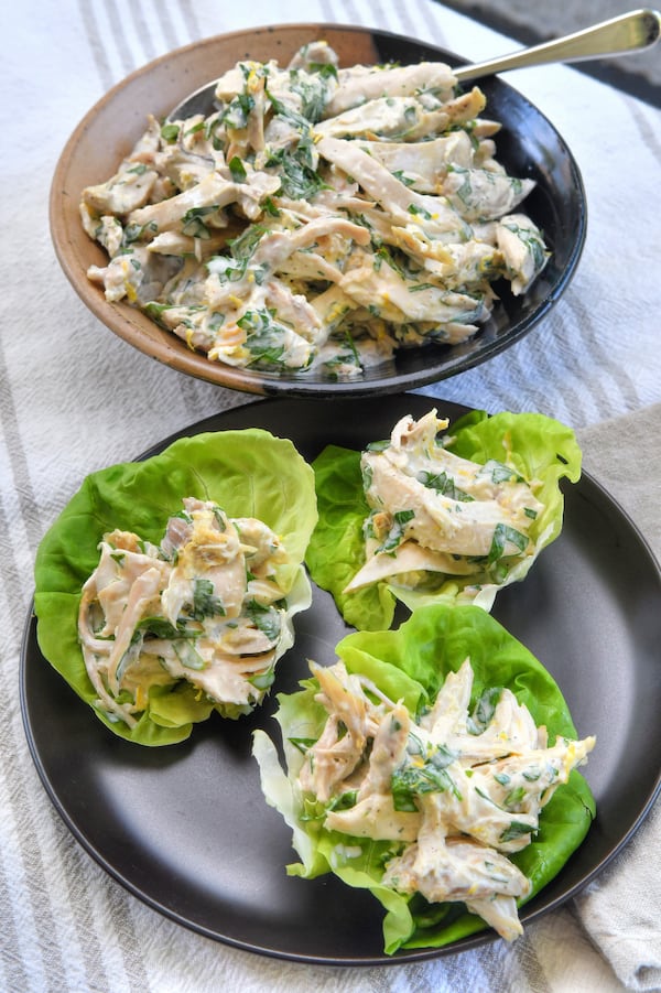 Herby, Lemony Chicken Salad. (Chris Hunt for The Atlanta Journal-Constitution)