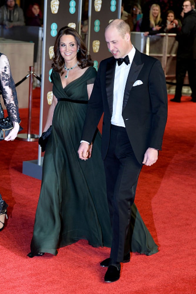 Photos: Kate Middleton wears dark green, not black at BAFTAs