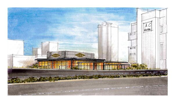 Ecco Buckhead exterior rendering. (Fifth Group Restaurants)