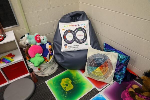 Sensory tools displayed inside Comfort Corner at Lockheed Elementary (Courtesy of Marietta City Schools)