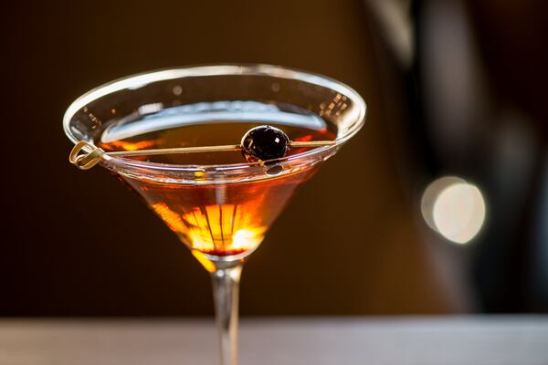  Noona Manhattan with premium rye, Carpano Antica, Luxardo cherry, and Angostura. Photo credit- Mia Yakel.