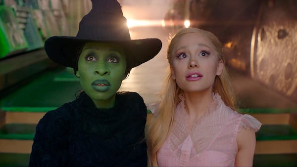 “Wicked,” a popular holidays choice starring Cynthia Erivo, left, and Ariana Grande, right, had one of the biggest opening weekends of the year.