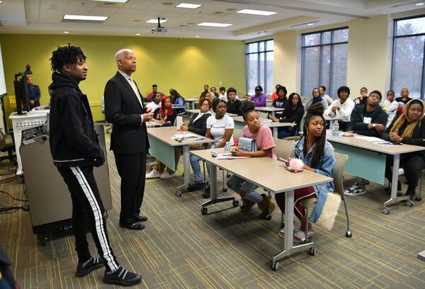 U.S. Rep. Hank Johnson joined 21 Savage in DeKalb County last week. (Photo: Courtesy / Prince Williams)