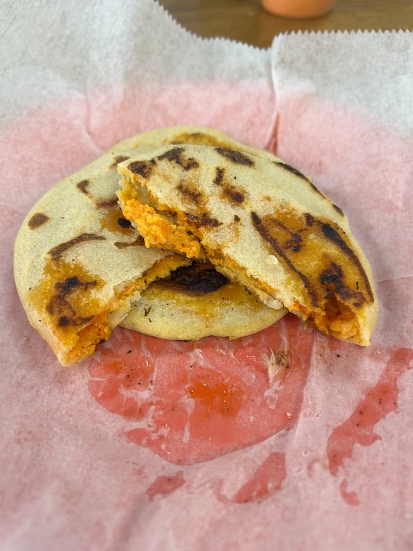 The gorditas de queso from Cocina de la Tia are filled with a three cheese blend and customer's choice of guisado, or a braised meat filling.