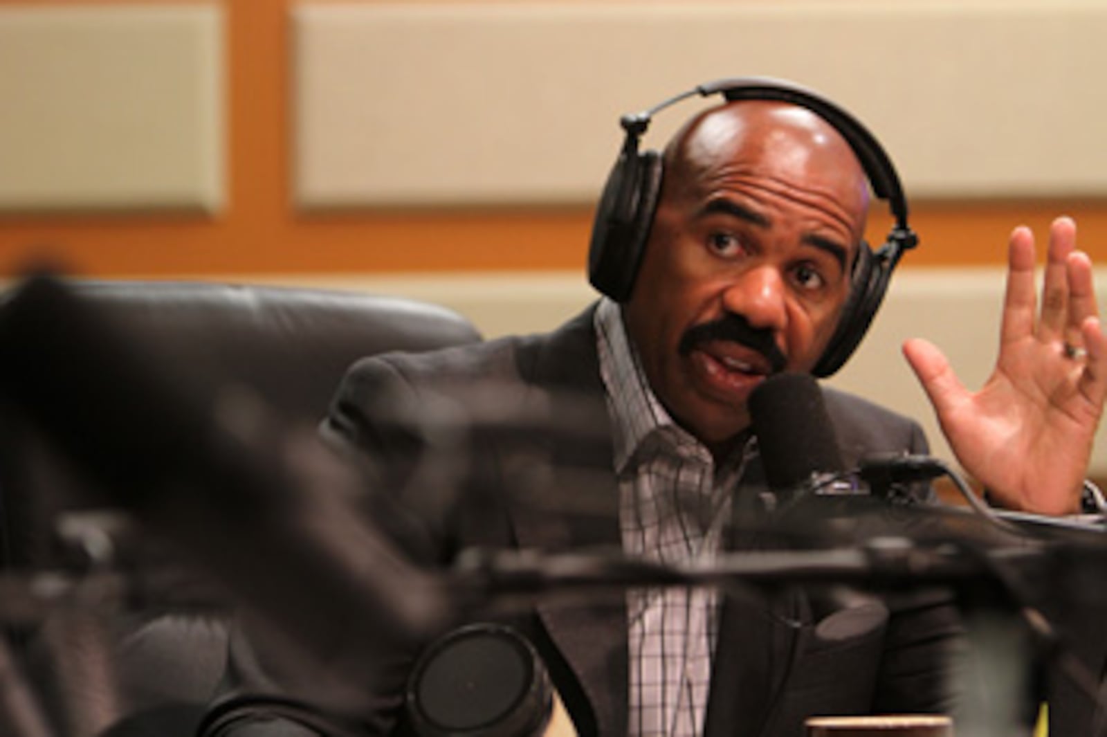  Mar. 14, 2012-Atlanta-Steve Harvey's syndicated radio show is heard on about 60 stations nationwide. " Vino Wong vwong@ajc.com