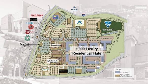 A map of the Exchange at Gwinnett