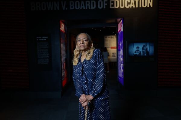 Wilma Webb, photographed at the National Center for Civil and Human Rights, became the first Black teacher at Buckhead's Morris Brandon Elementary School in 1967 and remained at that school until her retirement in 2004. She says that the parents there were determined to make their school a model of integration. (Miguel Martinez / AJC)