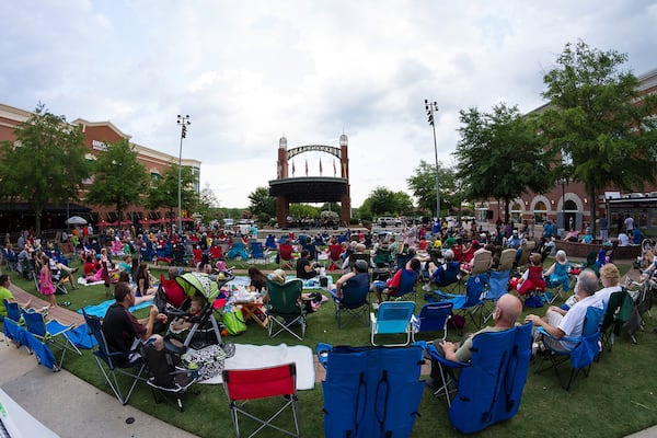 People flooded the lawn for outdoor movies at Mall of Georgia in 2018. COURTESY OF MALL OF GEORGIA 2018