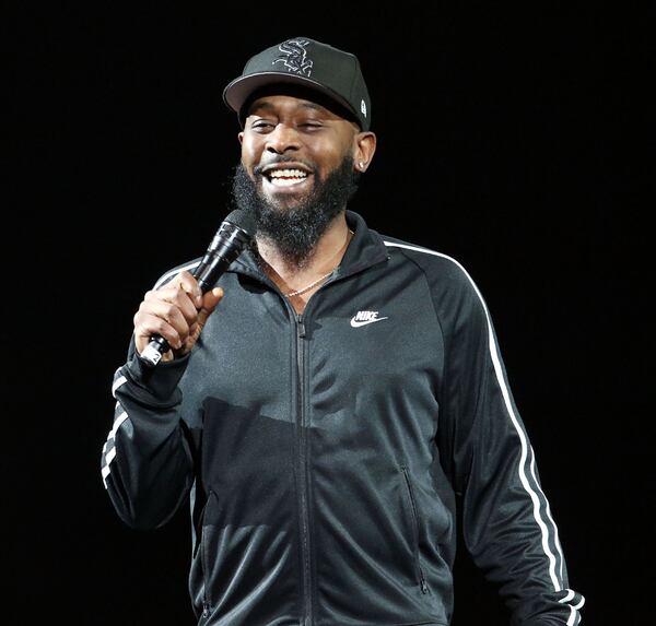 -- Karlous Miller
The "In Real Life Comedy Tour" featuring Mike Epps played the first of four sold-out shows (two nights) in a socially distanced and limited seating setup at State Farm Arena on Friday night, May 7, 2021. Also on the bill were Karlous Miller, Kountry Wayne, DC Young Fly, Lavell Crawford and Henry Welch. (Photo: Robb Cohen for The Atlanta Journal-Constitution)