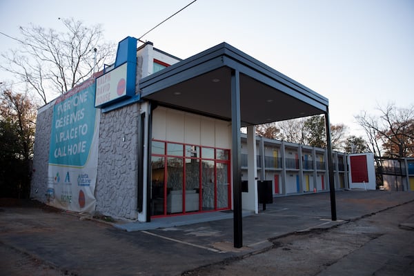 The former Atlanta motel at 277 Moreland Ave. is now a colorful affordable housing complex after the city revamped the crime-ridden property in Reynoldstown. Riley Bunch/AJC