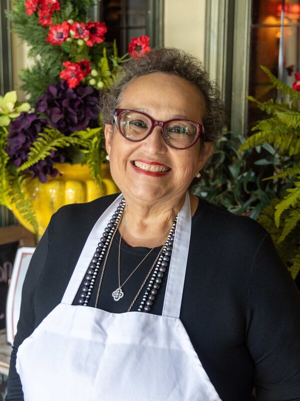 Portrait of Maria Fundora at her Casa Nuova Italian restaurant in Alpharetta. The story is about Maria's devotion to the fight against pancreatic cancer, which her mother had. She used her restaurant and the many folks she knows through the restaurant as the springboard for her efforts, which to date, have netted $3 million, mostly for research.
 PHIL SKINNER FOR THE ATLANTA JOURNAL-CONSTITUTION