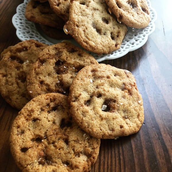 Salted toffee cookies. (Courtesy of the New Old-Standard Baking Co.)