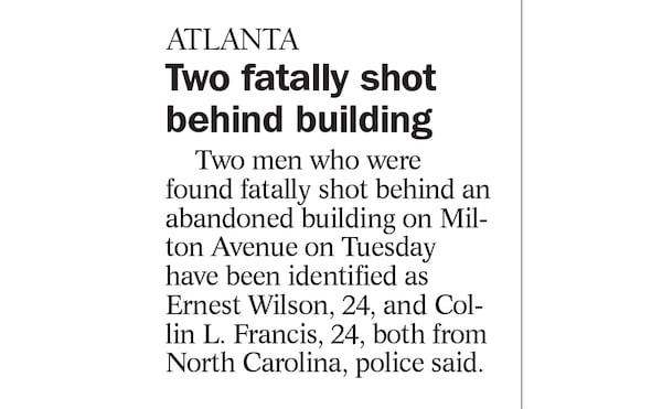 This "Law & Order" brief appeared in the July 15, 2004 edition of The Atlanta Journal-Constitution.