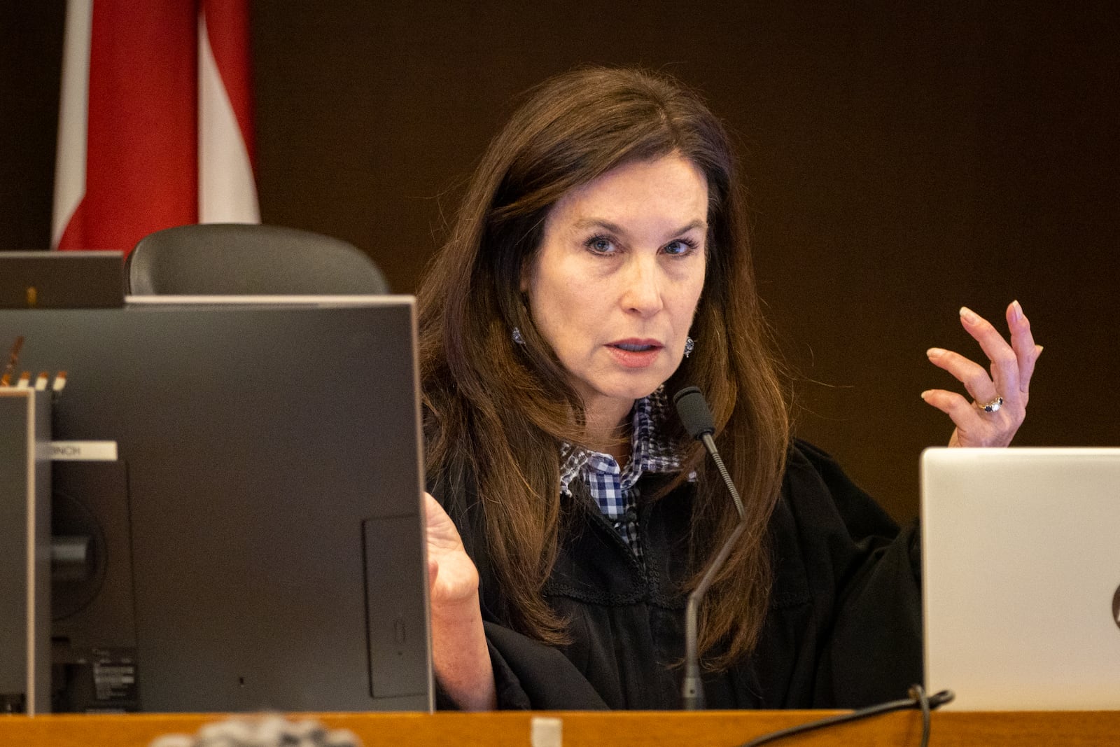 Fulton County Superior Court Judge Paige Reese Whitaker speaks during the ongoing trial of Atlanta rapper Young Thug and others.
File photo. (Arvin Temkar / AJC)