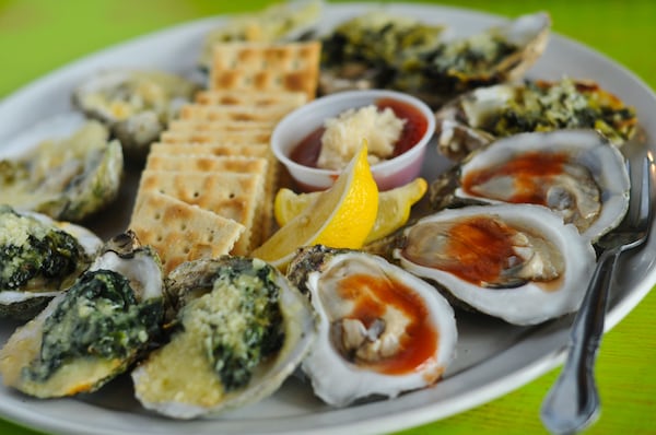 Oyster plate at Tin Can. (BECKY STEIN/special)