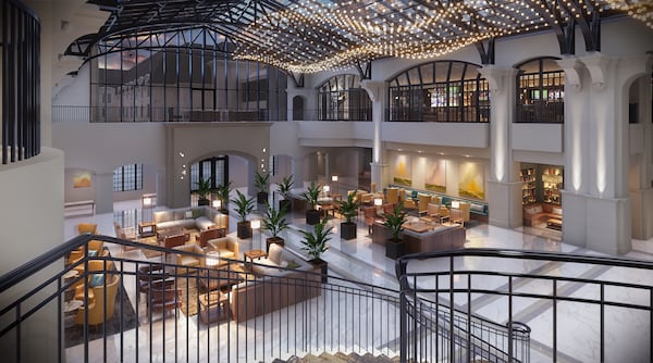 Chateau Elan's lobby will feature a custom chandelier designed to match the topography of the resort's vineyards.