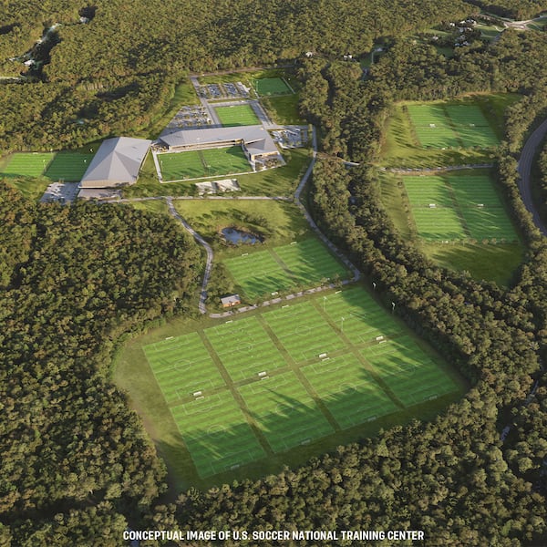 A conceptual image of the U.S. Soccer National Training Center that will be built in Fayette County.