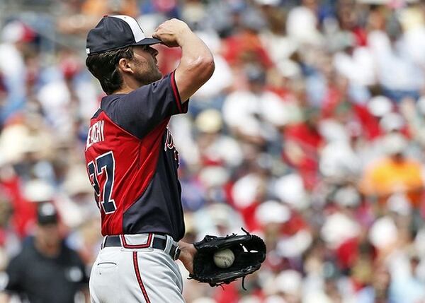 Brandon Beachy isn't feeling so peachy, either. (Kathy Willen/AP)