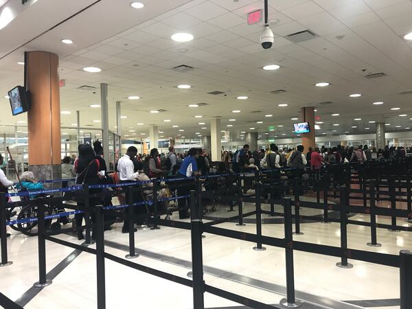 Expanded main security checkpoint queuing area at Hartsfield-Jackson's domestic terminal