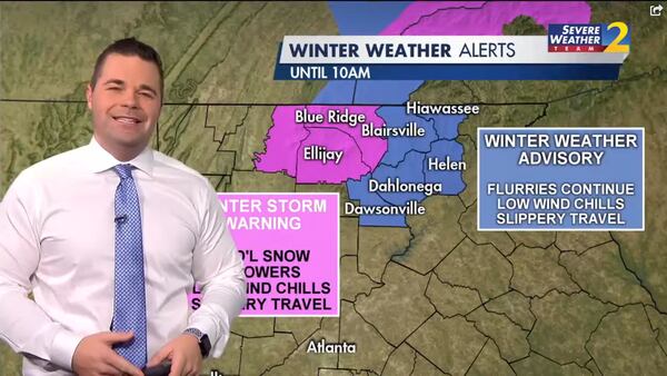 Winter weather advisories and winter storm warnings are in effect for the mountains until 10 a.m.