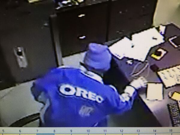 One suspect was caught on camera wearing a "very distinctive" Oreo jacket, police said.