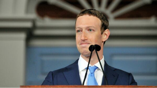 Facebook Founder and CEO Mark Zuckerberg delivers the commencement address at the Alumni Exercises at Harvard's 366th commencement exercises on May 25, 2017 in Cambridge, Massachusetts.