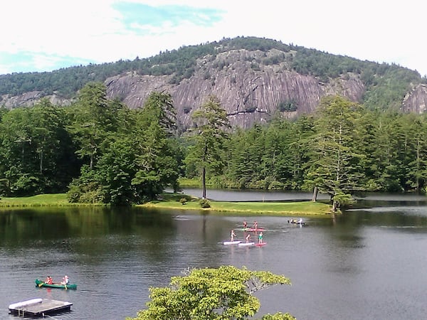 The view from the giant rolling lawn next to the main lodge building at High Hampton Inn outside of Cashiers, N.C. CONTRIBUTED BY BLAKE GUTHRIE