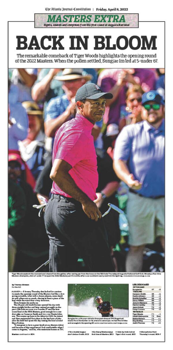 Back in bloom — Find the opening of the Masters and baseball season in today’s ePaper