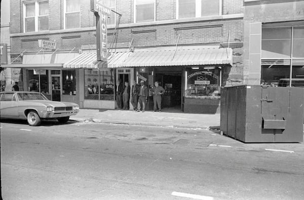 233-235 Mitchell Street once housed The Sylvan Hotel. Now, it's home to the second outpost of startup incubator Atlanta Tech Village. (Tom Coffin Photographs collection at GSU Library / V003-700328-B03)