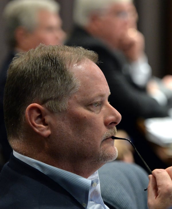 Cobb County activist Tom Cheek during an ethics board hearing in Marietta on November 20, 2014. 