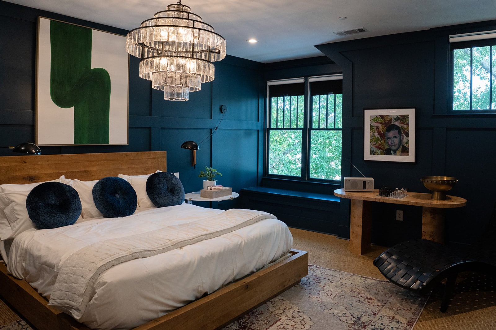 Suites at ATH|BNB The Rushmore, a new luxury boutique B&B in Athens' Five Points neighborhood, are themed with curated art and bespoke furnishings.
Courtesy of Kaitie Bryant Photography