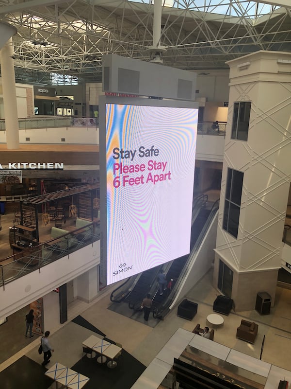 Lenox Mall's food court felt deserted Monday, the first day it reopened to the public.