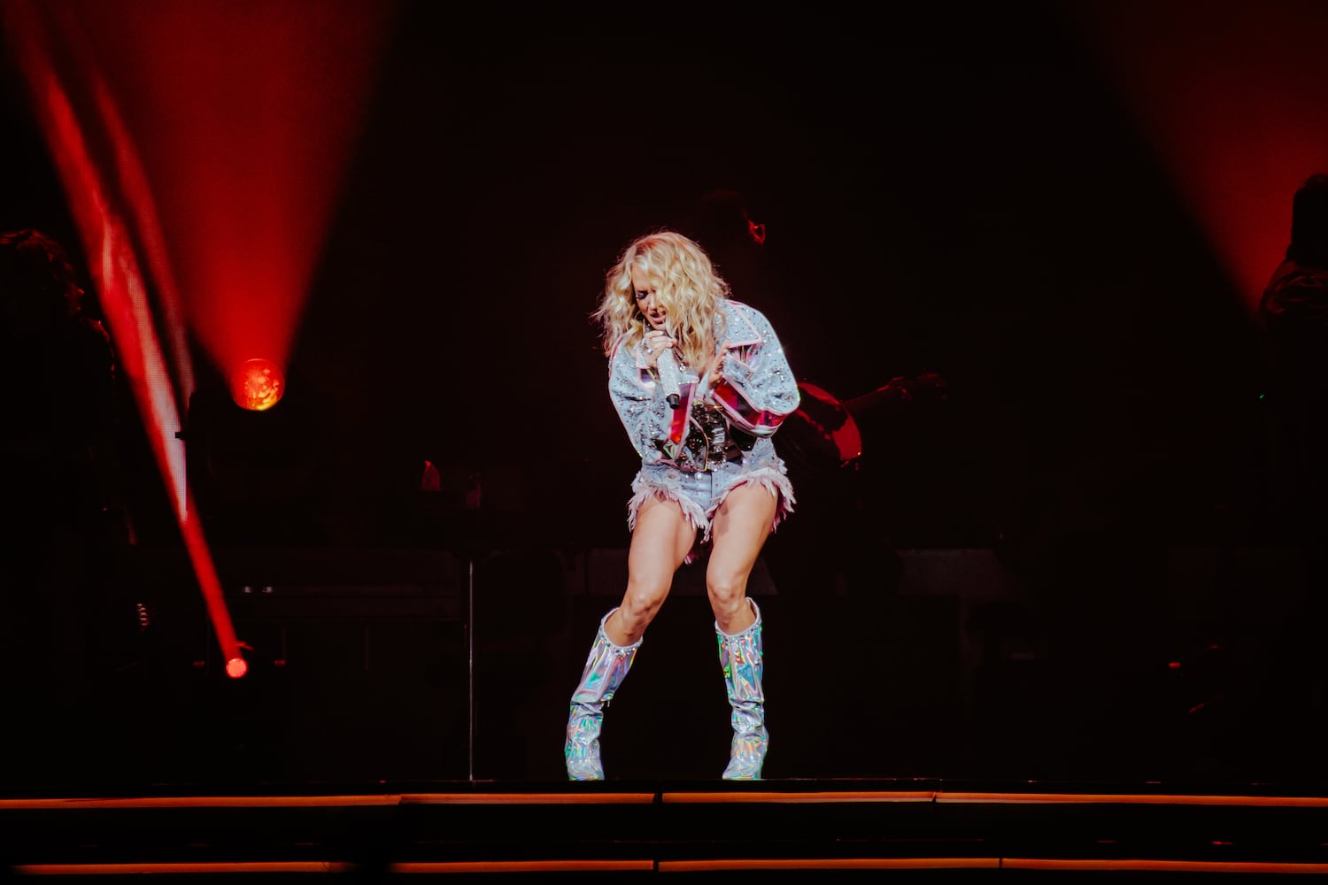 Carrie Underwood brings the Denim & Rhinestones Tour to the State Farm on February 7, 2023. The tour mixes songs from Underwood’s newest album, “Denim & Rhinestones,” with classics like “Jesus, Take the Wheel” and “Before He Cheats.” (Sophie Harris for The Atlanta Journal-Constitution).