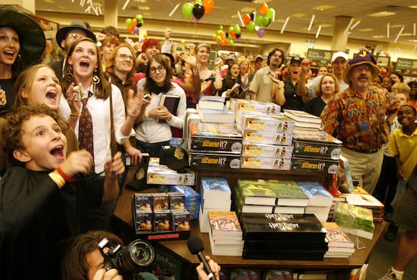 The Harry Potter books just celebrated their 20th anniversary, and they have excited fans over the years, such as those at this Barnes & Noble in Buckhead, in a 2007 photo on the eve of the release of the final book in the series. Even now, the Harry Potter phenomenon is strong. AJC FILE PHOTO