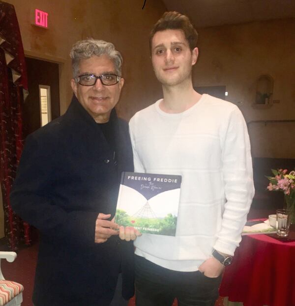 Freeing Freddie The Dream Weaver endorsed by Deepak Chopra (L) here with the author Brent Henry Feinberg. A magical story with a universal truth that both children and adults can relate to and enjoy.