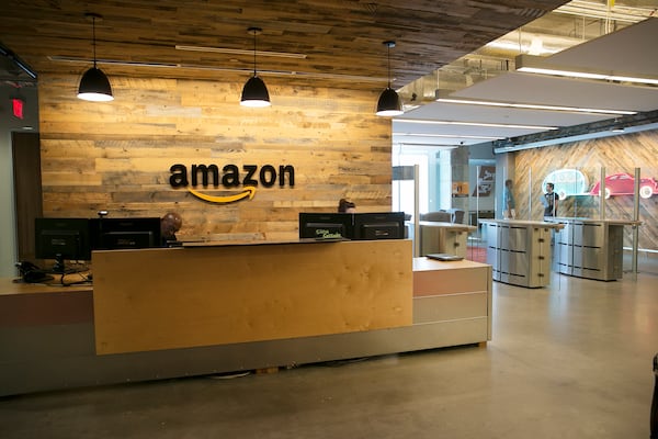 The lobby of the Amazon offices near the Domain on Wednesday, September 14, 2016. DEBORAH CANNON / AMERICAN STATESMAN