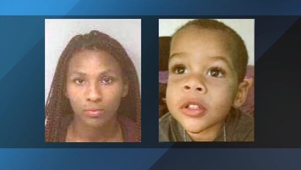 A mug shot of Charisse Stinson, left, and a picture of her son Jordan Belliveau. Stinson has been arrested and charged in the death of her 2-year-old.