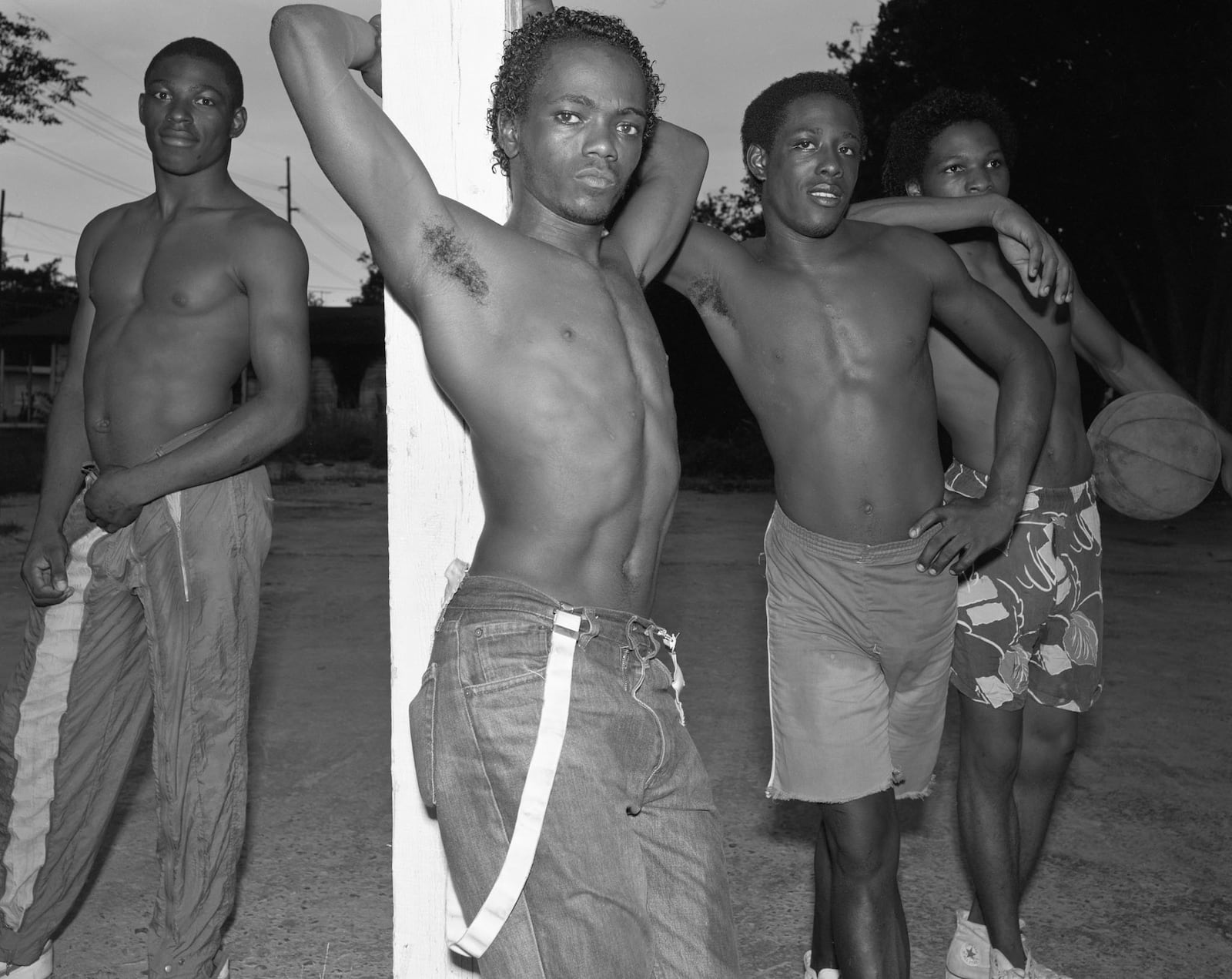 Baldwin Lee's “Basketball Players at Night, Monroe, LA,” (1985).
(Courtesy of Georgia Museum of Art)