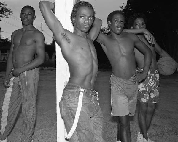 Baldwin Lee's “Basketball Players at Night, Monroe, LA,” (1985).
(Courtesy of Georgia Museum of Art)