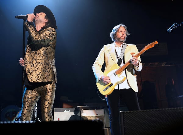 The Black Crowes - featuring Chris Robinson (left) and Rich Robinson - rocked out Cellairis Amphitheatre at Lakewood on Saturday, September 4, 2021, on their Shake Your Moneymaker tour. Dirty Honey opened the show. (Photo: Robb Cohen for The Atlanta Journal-Constitution)