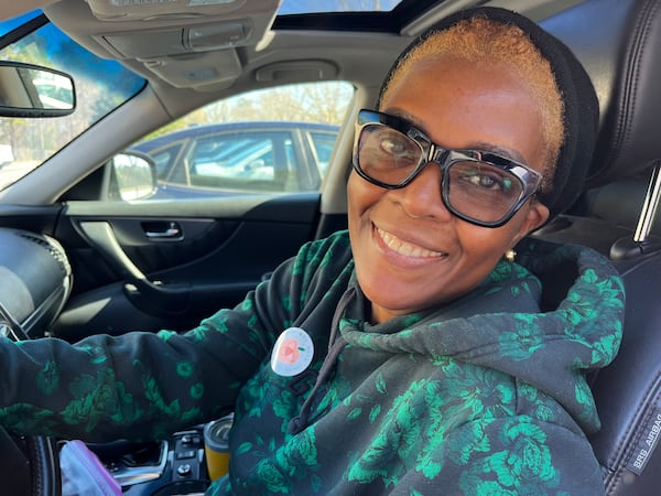 Jenolee Lindsay, a Gwinnett County voter, said she would have liked better options than Donald Trump or Joe Biden, but she voted anyway Tuesay at Hamilton Mill Christian Church in Gwinnett County.