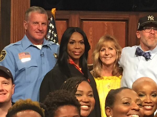 Lauren Lake last week at her 500th episode anniversary at GPB studios. CREDIT: Rodney Ho/ rho@ajc.com