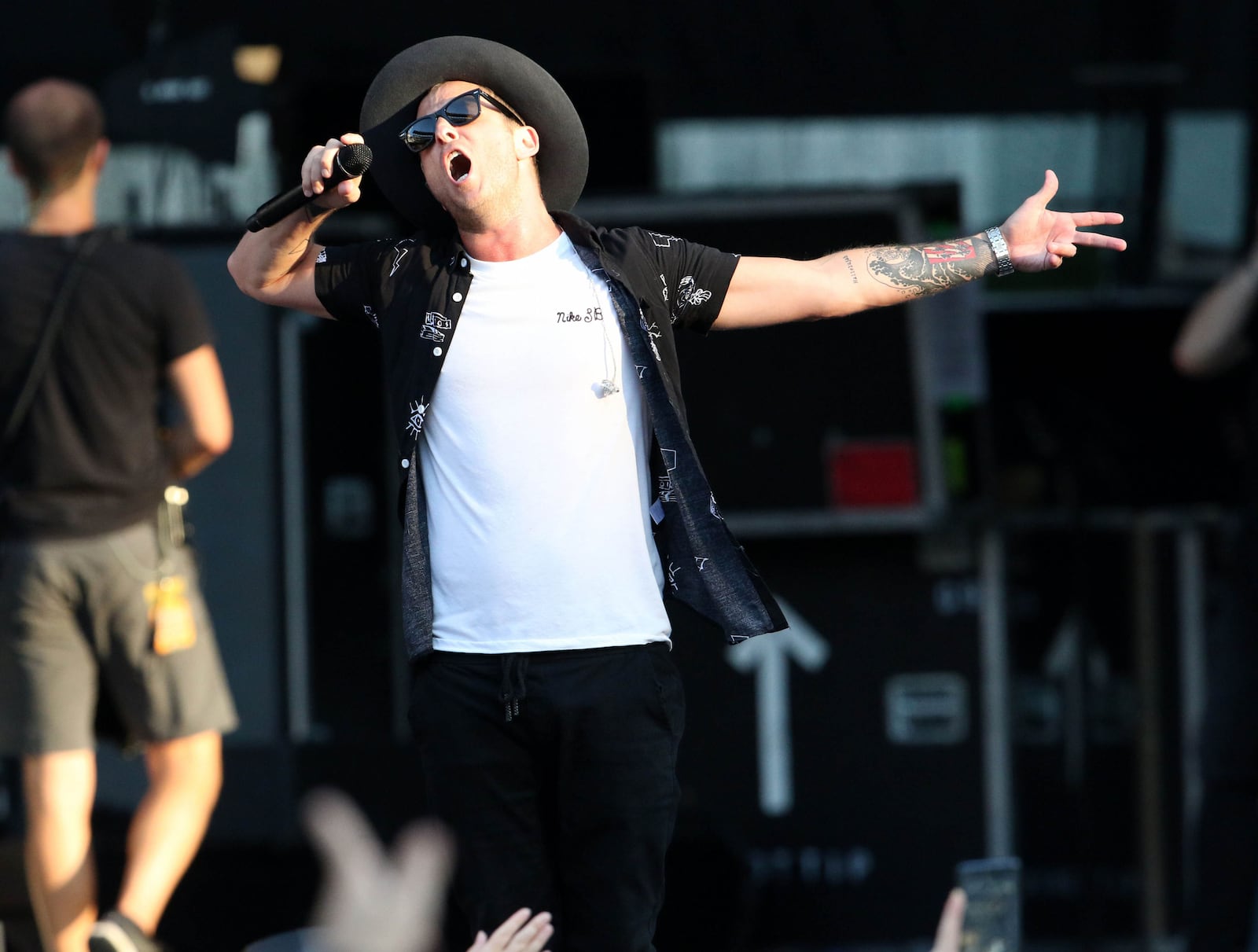 OneRepublic frontman Ryan Tedder unleashed a trove of hits during a hot and sweaty set at SunTrust Park. Photo: Robb Cohen Photography & Video/ www.RobbsPhotos.com